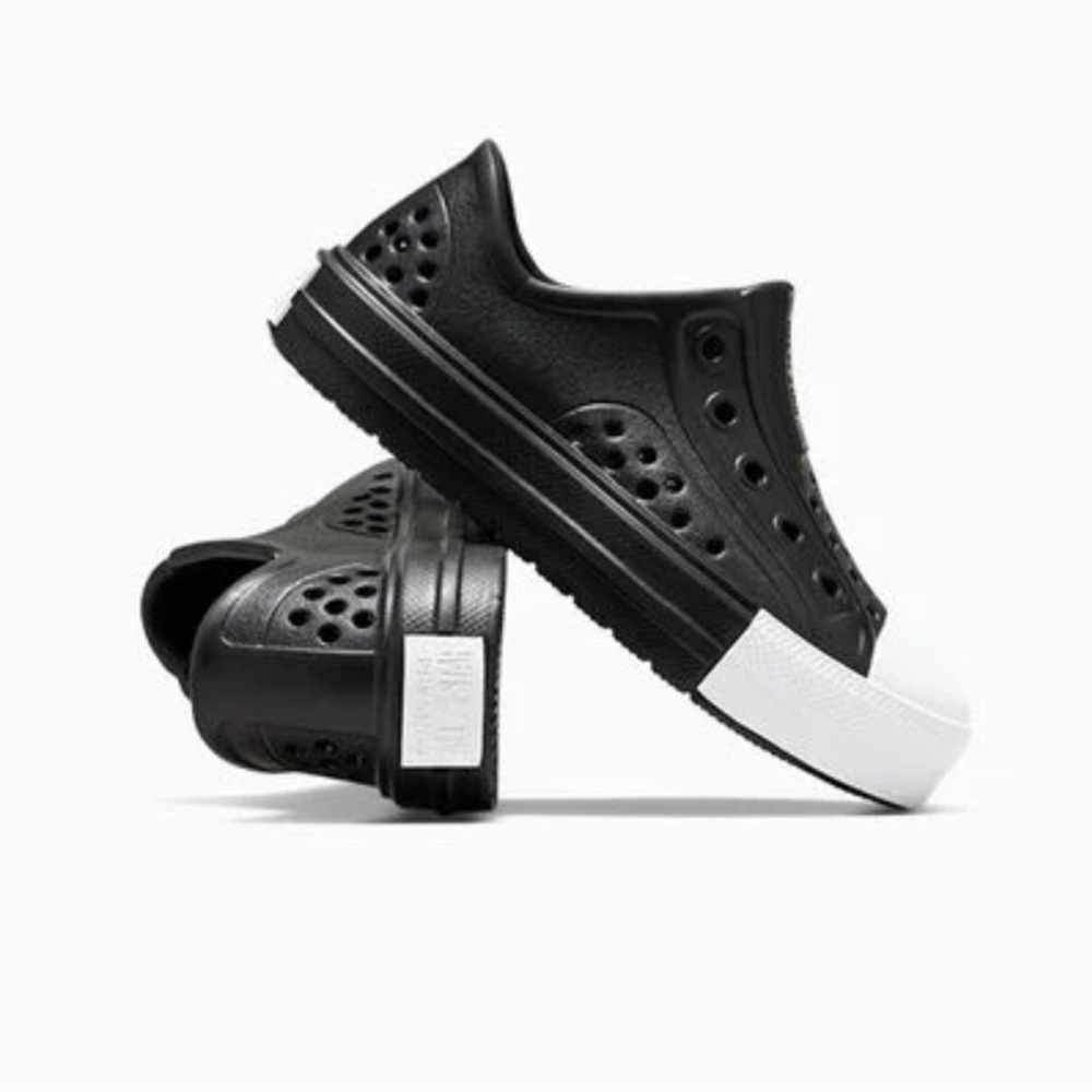 NWT Converse Chuck Taylor All Star Play Lite Black White Slip-On Rubber Sneakers - Picture 2 of 12